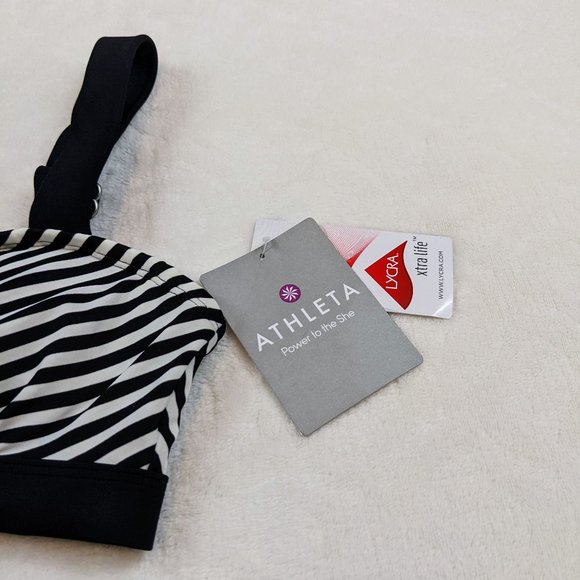 NWT Athleta Bikini Top Slash Stripe Pura 32 B/C - Picture 6 of 14